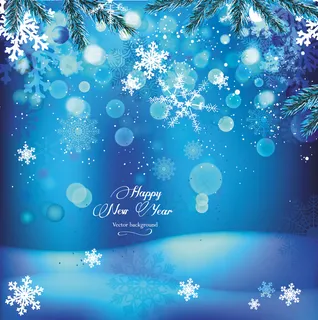 璀璨蓝色圣诞节背景矢量素材 璀璨蓝色圣诞节背景矢量素材