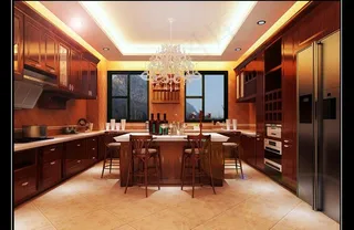 豪华欧式厨房设计效果图图片