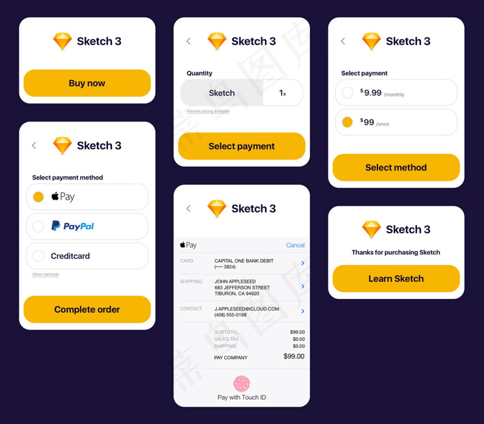 Sketch 支付表单概念设计