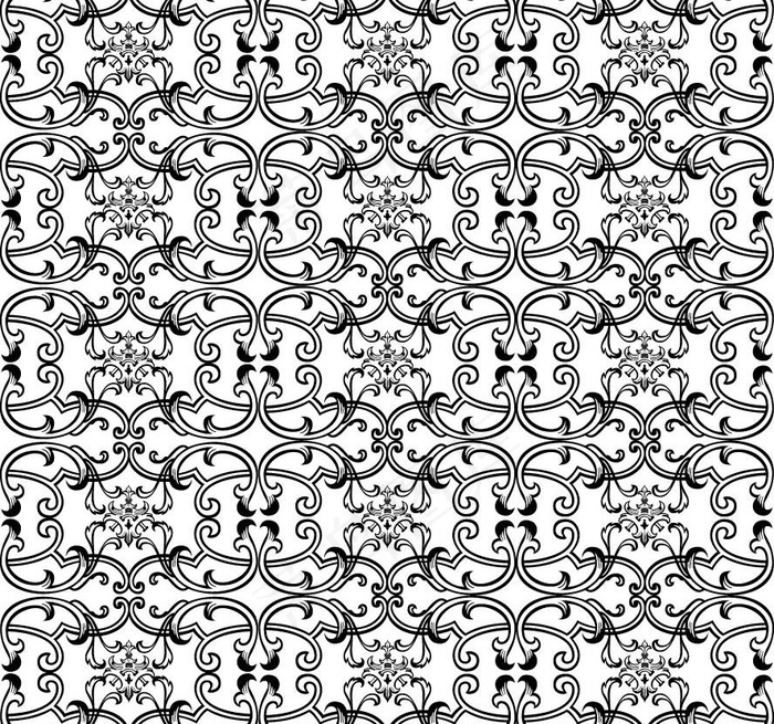 无缝古典花纹欧式花纹底纹图片