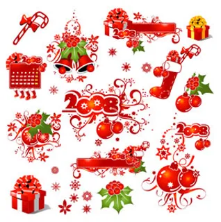 彩绘花卉花纹矢量素材