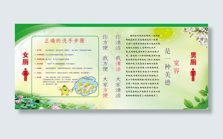 厕所文化cdr矢量模版下载