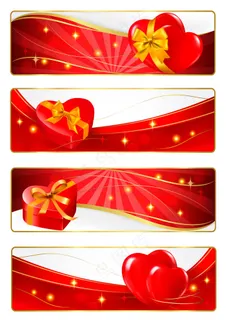 浪漫情人节横幅模板矢量素材