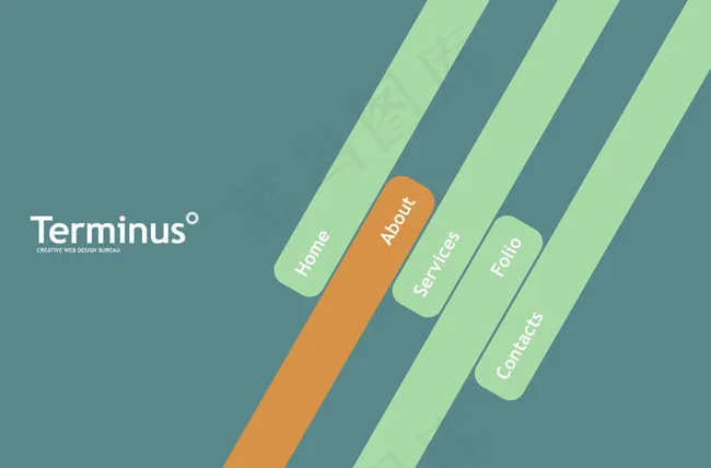 彩带UI界面flash模板