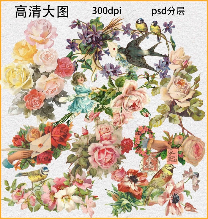 花卉(5906X6231(DPI:300))psd模版下载