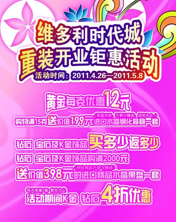商场开业珠宝首饰活动图片psd模版下载