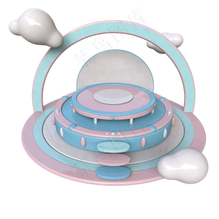 C4D小清新舞台装饰