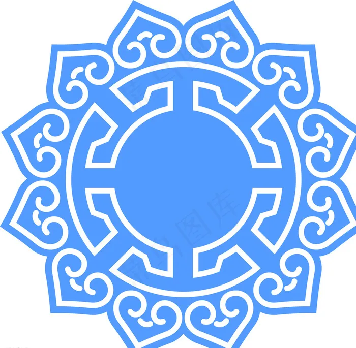 蒙古花纹图片ai矢量模版下载