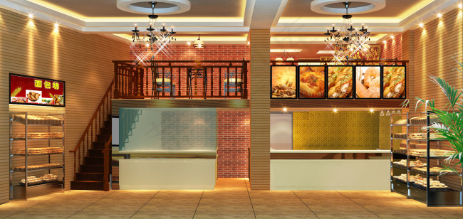 面包房内部装饰