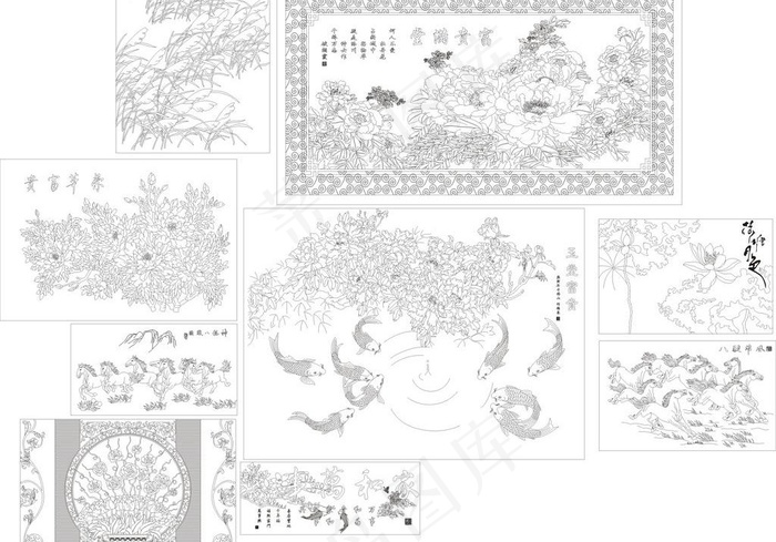 矢量大雕刻图片