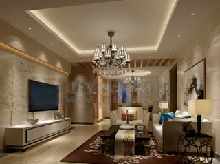 奢华客厅效果图