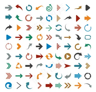 彩色箭头矢量素材