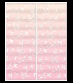 粉红底白花纹 移门