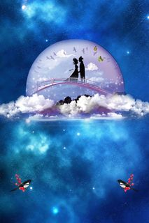 传统七夕节日海报背景