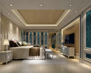 中式传统风格卧室效果图免费下载