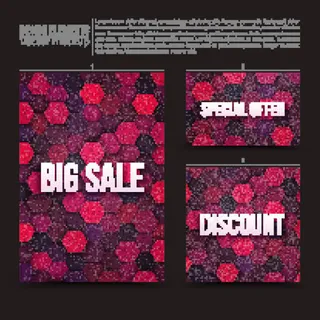 炫彩几何背景卡片