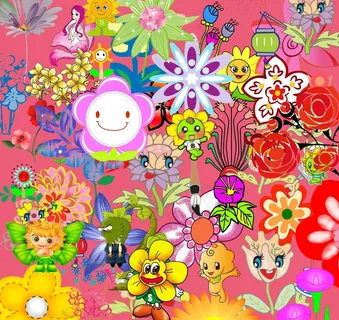 卡通花朵素材图片