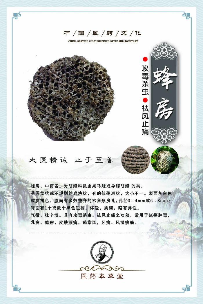 药材中医宣传挂画设计