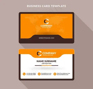 黄色创意名片卡片