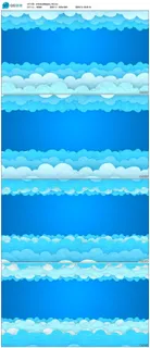 现代感卡通祥云高清LED背景视频素...