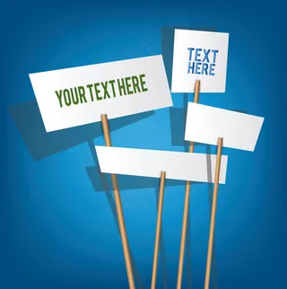 创意空白举牌模板矢量素材-2