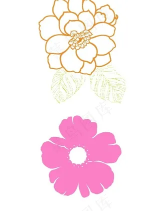 花朵树叶矢量图案