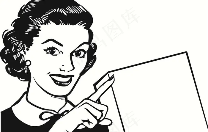 卡通女人形象eps,ai矢量模版下载