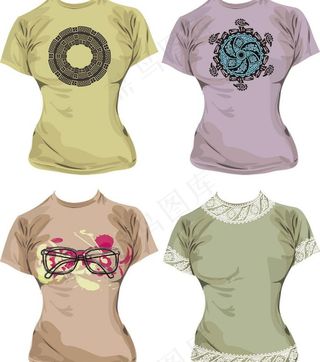 时尚男女t恤图片