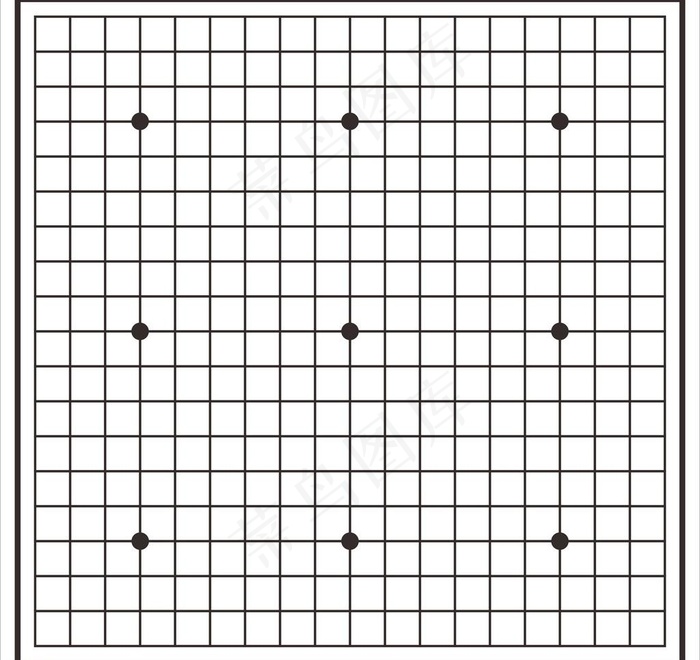 五子棋棋盘图片cdr矢量模版下载