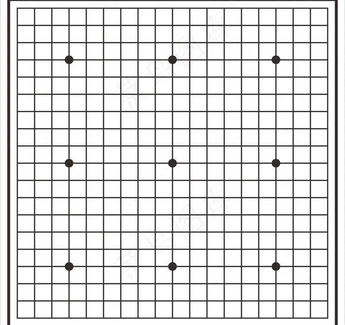 五子棋棋盘图片cdr矢量模版下载