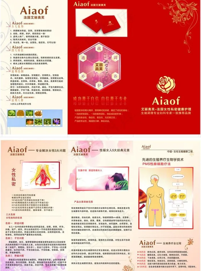 美容三折页图片cdr矢量模版下载