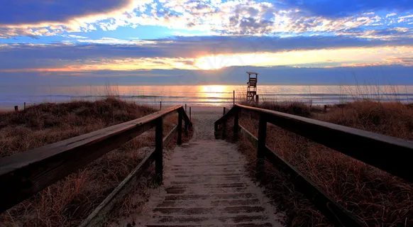 海岸落日图片 海岸落日图片