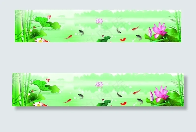 清新水墨画图片(8504X2154(DPI:72))psd模版下载