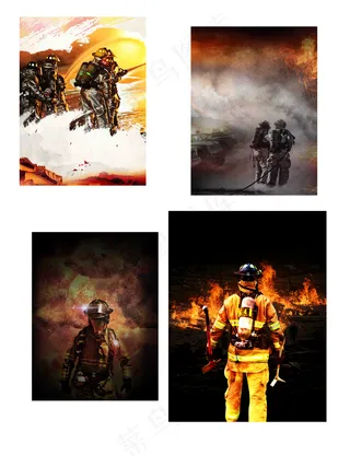 消防安全宣传知识海报背景元素