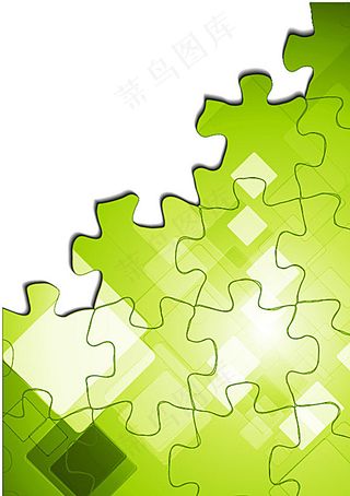 绿色拼图背景图片