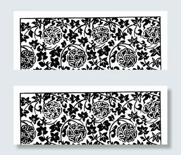 元明时代 矢量版画 古典图案 矢量...