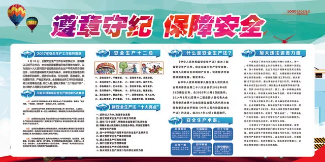 安全上传宣传月展板素材