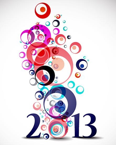 2013新年背景矢量ai矢量模版下载
