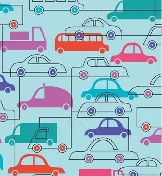 卡通背景 汽车背景图片