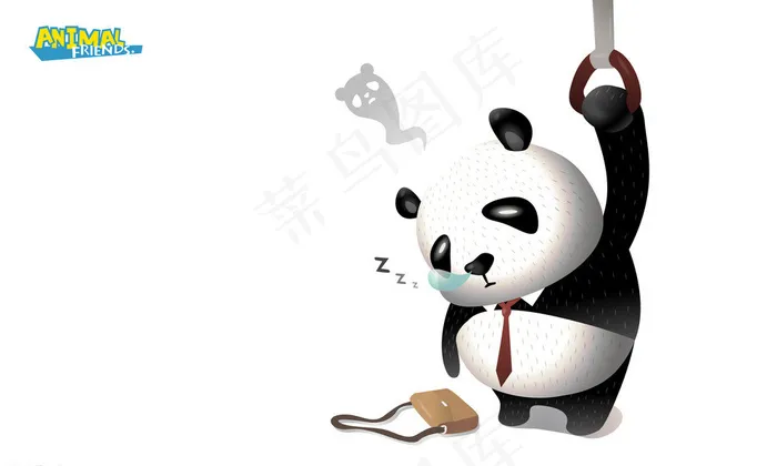 大熊猫上班图片eps,ai矢量模版下载