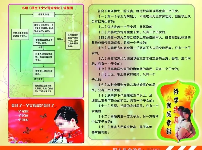 计生海报图片psd模版下载