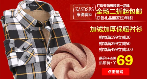 新年衬衫促销海报