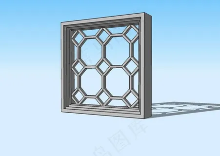花窗3D模型