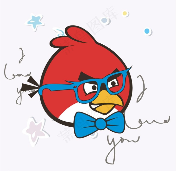 游戏小鸟 愤怒的小鸟ai矢量模版下载