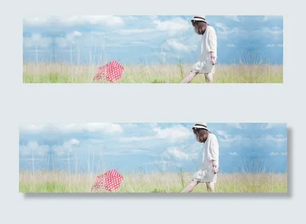 小清新风格淘宝海报背景　