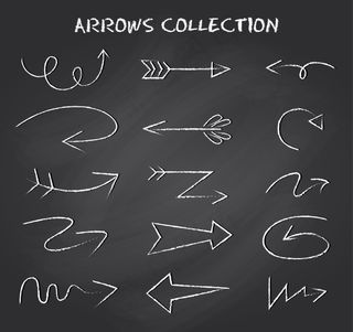 手绘抽象箭头素材