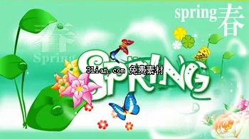 春天吊旗PSD分层模板(3508X4961(DPI:300))psd模版下载