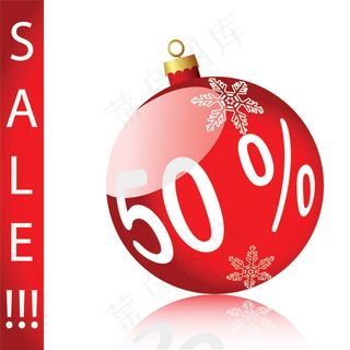 圣诞节销售打折装饰元素矢量素材