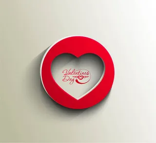 浪漫心形项链矢量素材