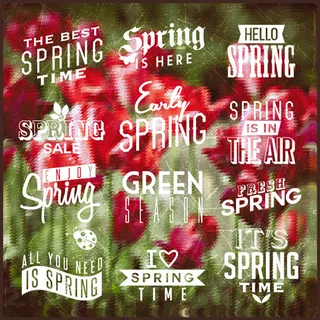 春季文字设计素材